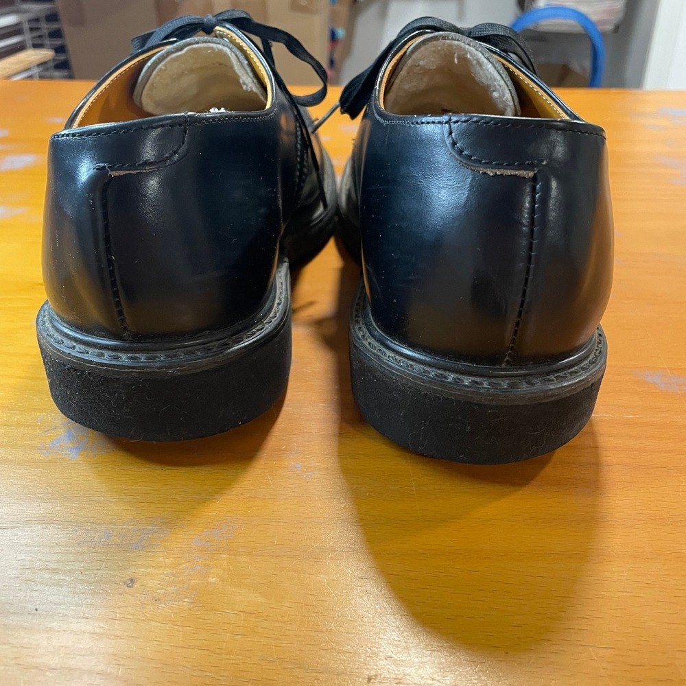 VTG Mens 7.5 Wide Black Leather Oxford Steel Toe Work Safety Shoes Oil Resistant - Picture 4 of 12